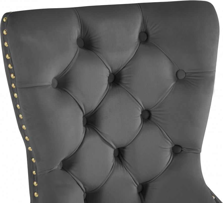 Chaise de salle à manger en velours Carmen