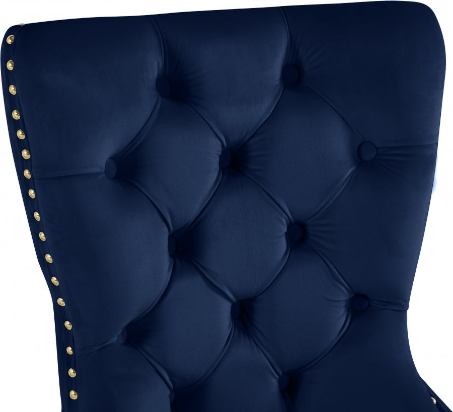 Chaise de salle à manger en velours Carmen