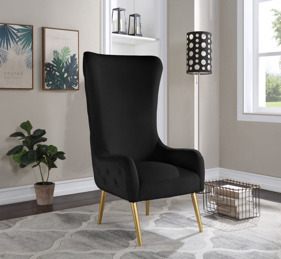 Chaise d'appoint en velours Alexander