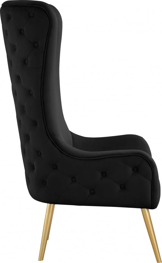 Chaise d'appoint en velours Alexander