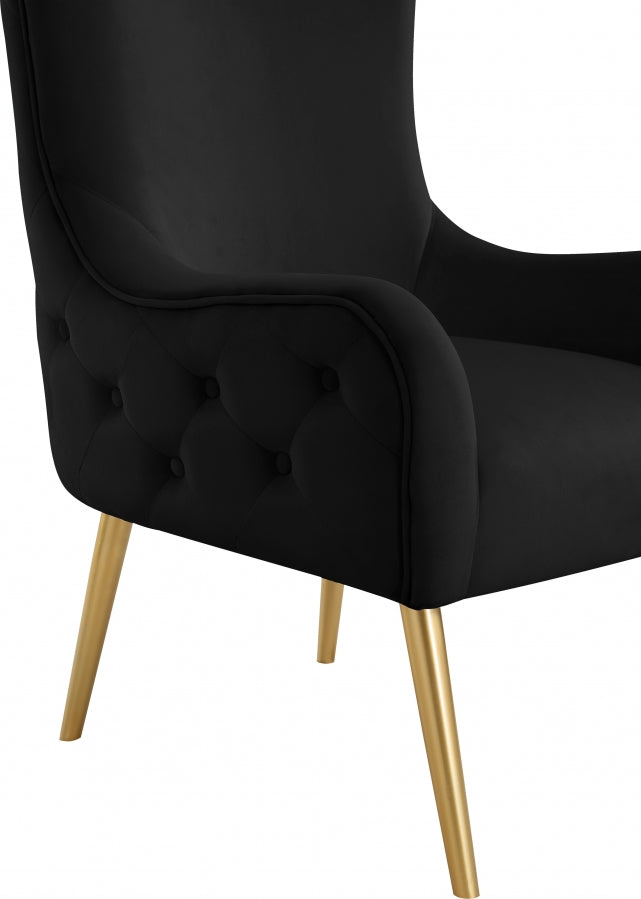 Chaise d'appoint en velours Alexander