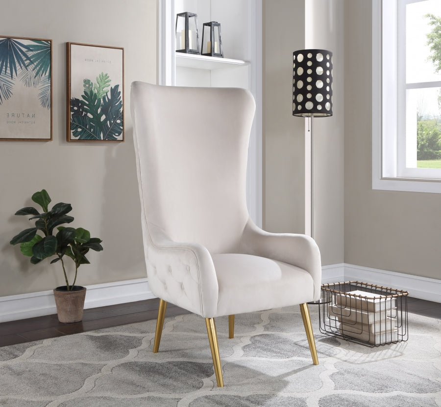 Chaise d'appoint en velours Alexander
