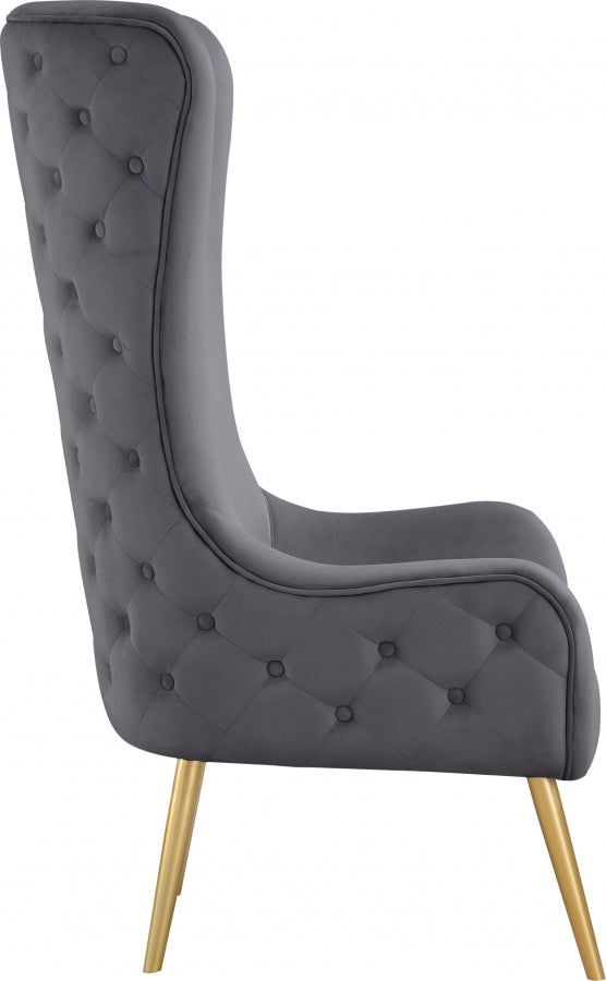Chaise d'appoint en velours Alexander