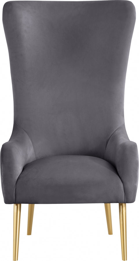 Chaise d'appoint en velours Alexander