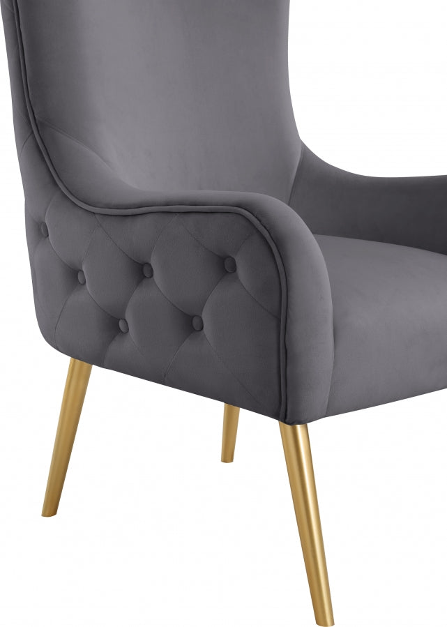Chaise d'appoint en velours Alexander
