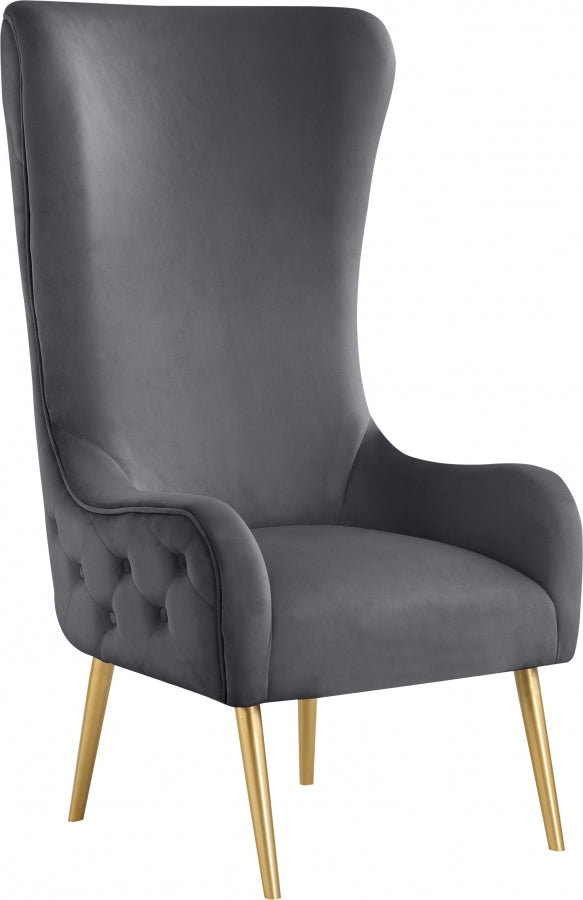 Chaise d'appoint en velours Alexander