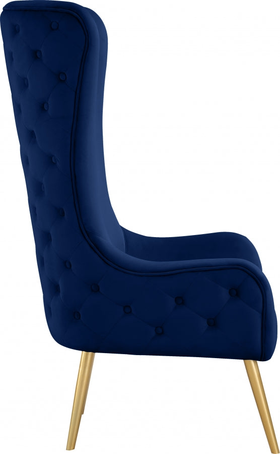 Chaise d'appoint en velours Alexander