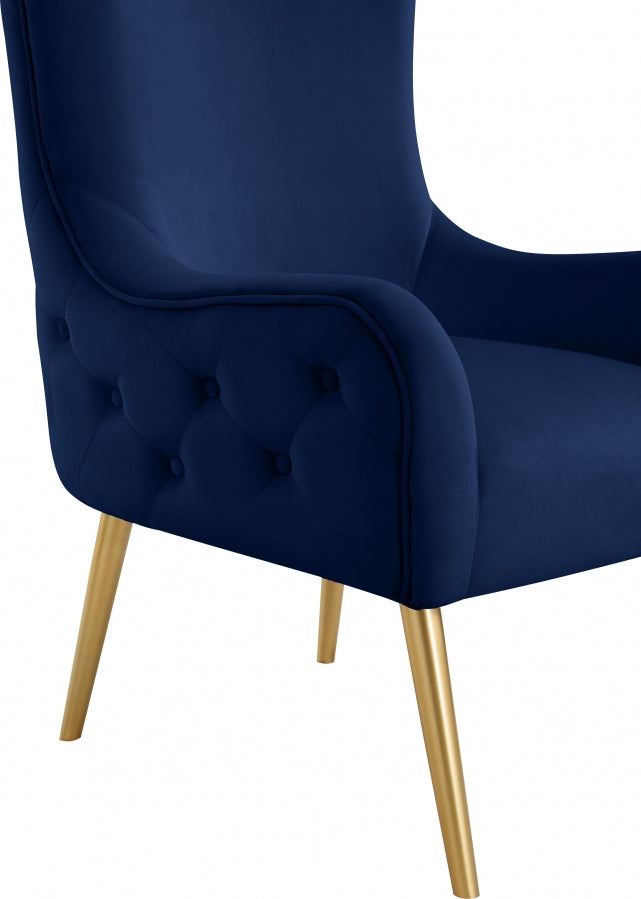 Chaise d'appoint en velours Alexander