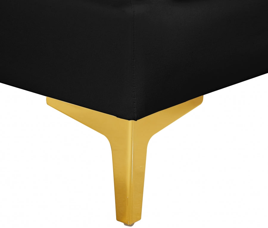 Chaise modulaire sans accoudoirs en velours Alina