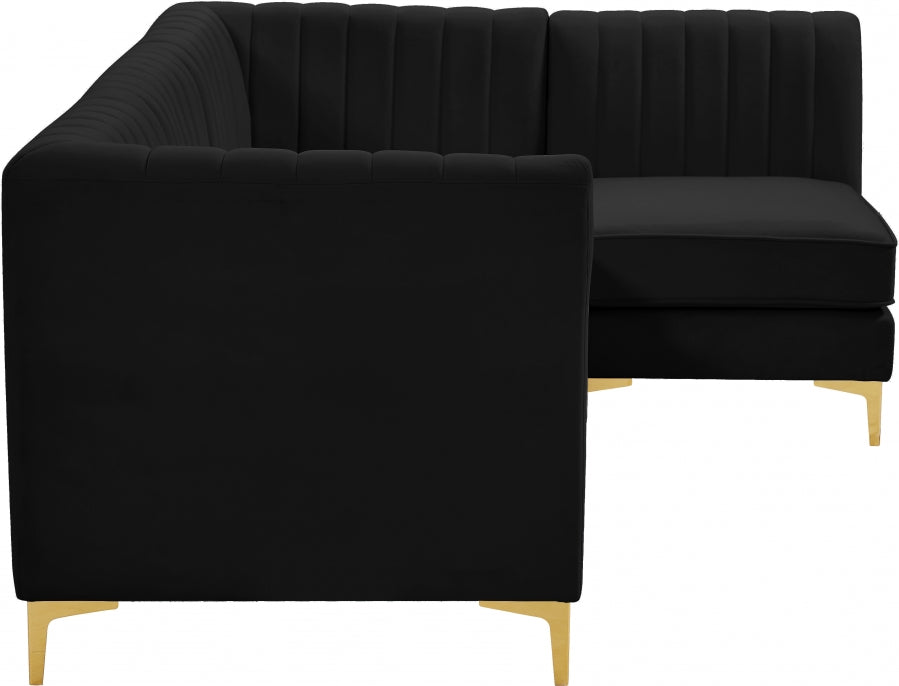 Sectionnel modulaire en velours Alina