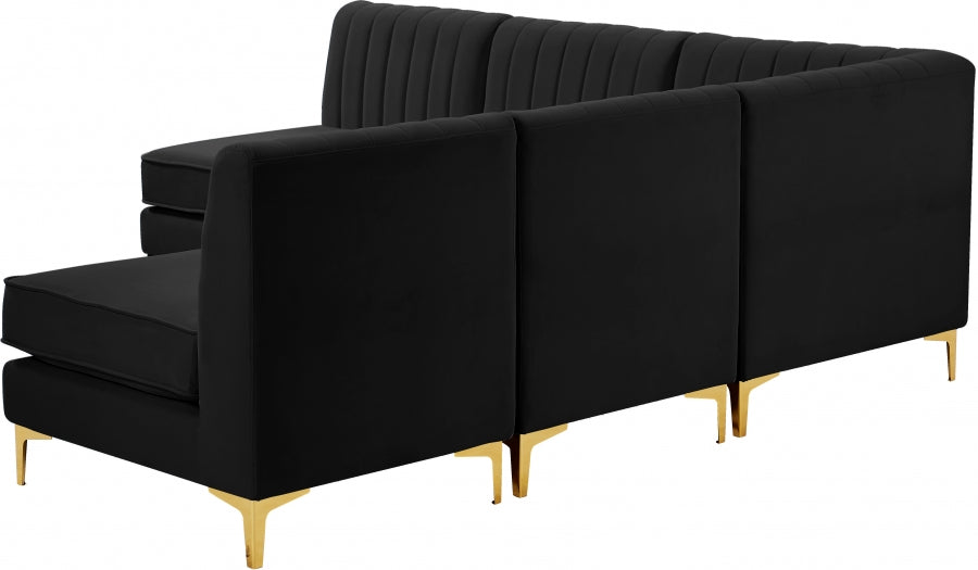 Sectionnel modulaire en velours Alina