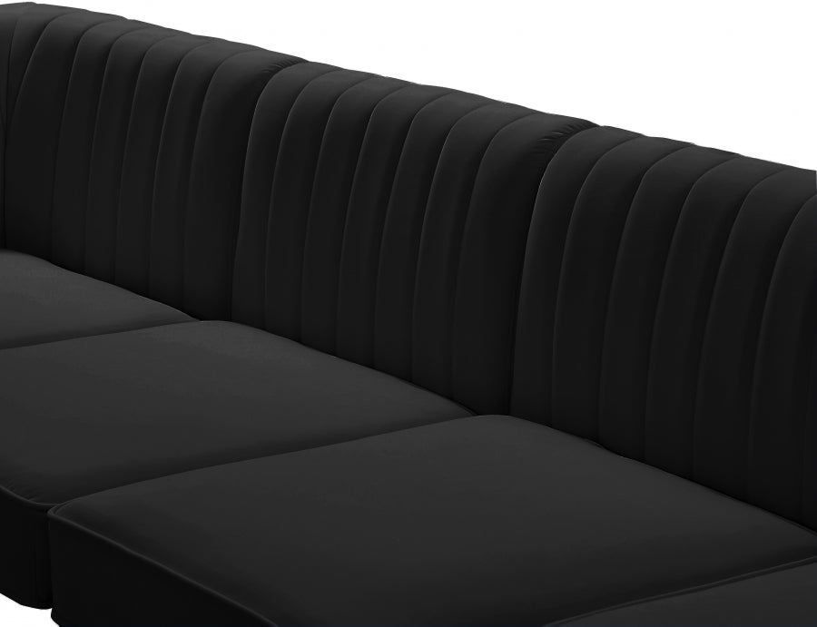 Sectionnel modulaire en velours Alina