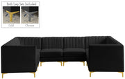 Sectionnel modulaire en velours Alina