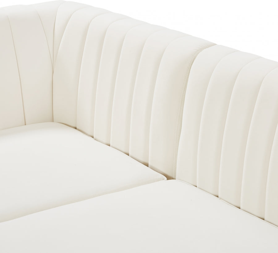 Chaise modulaire sans accoudoirs en velours Alina