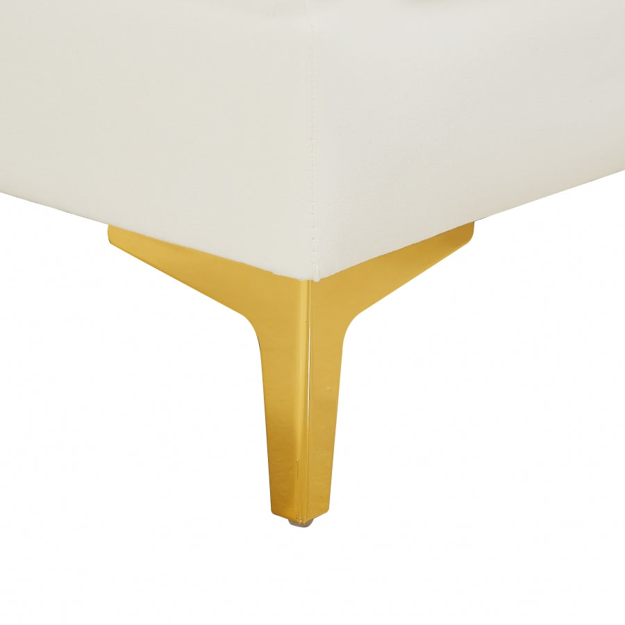 Chaise modulaire sans accoudoirs en velours Alina