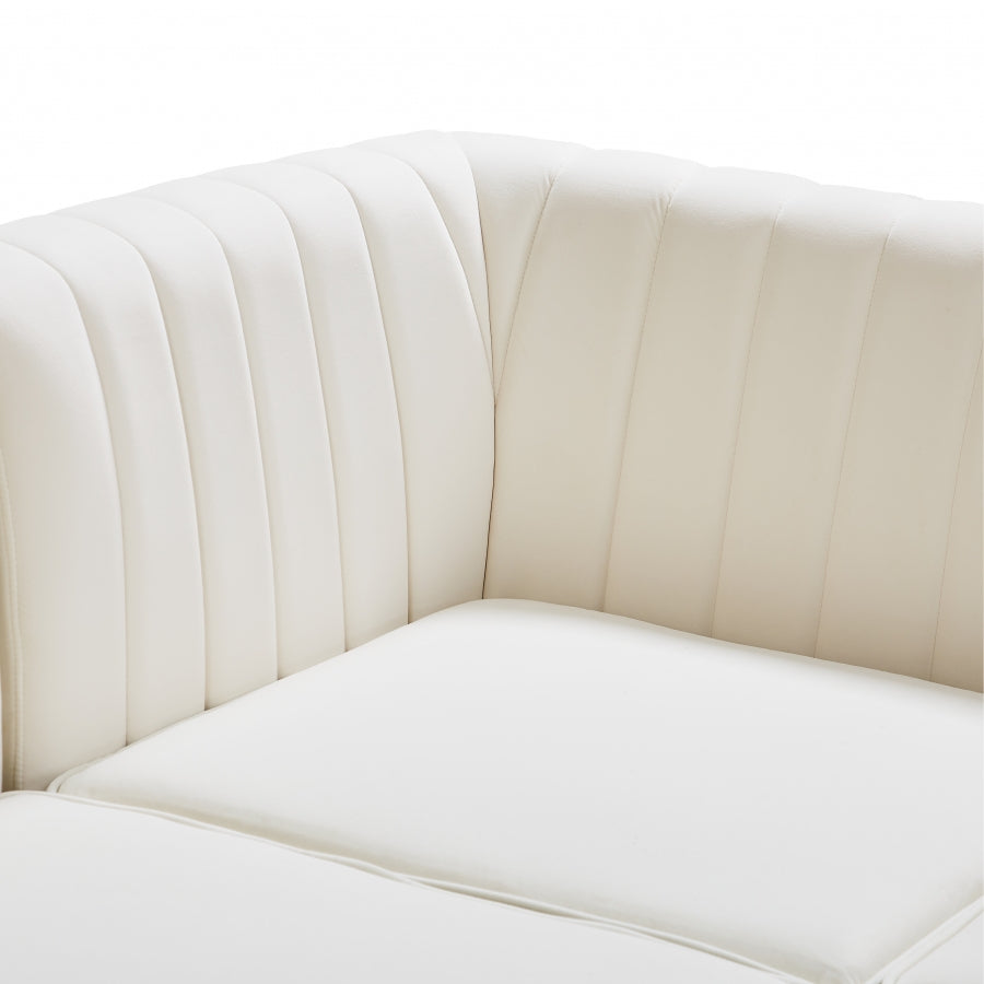 Chaise modulaire sans accoudoirs en velours Alina