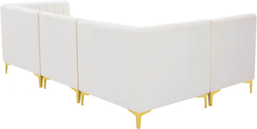 Sectionnel modulaire en velours Alina
