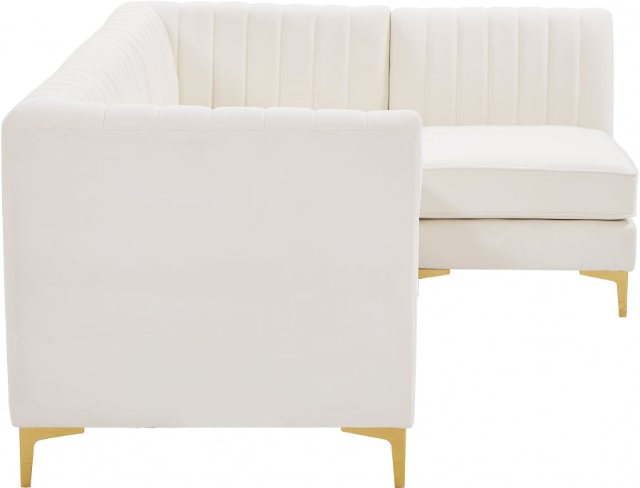 Sectionnel modulaire en velours Alina