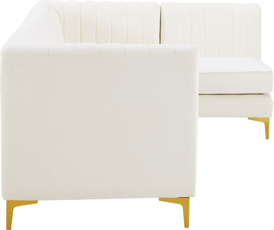 Sectionnel modulaire en velours Alina