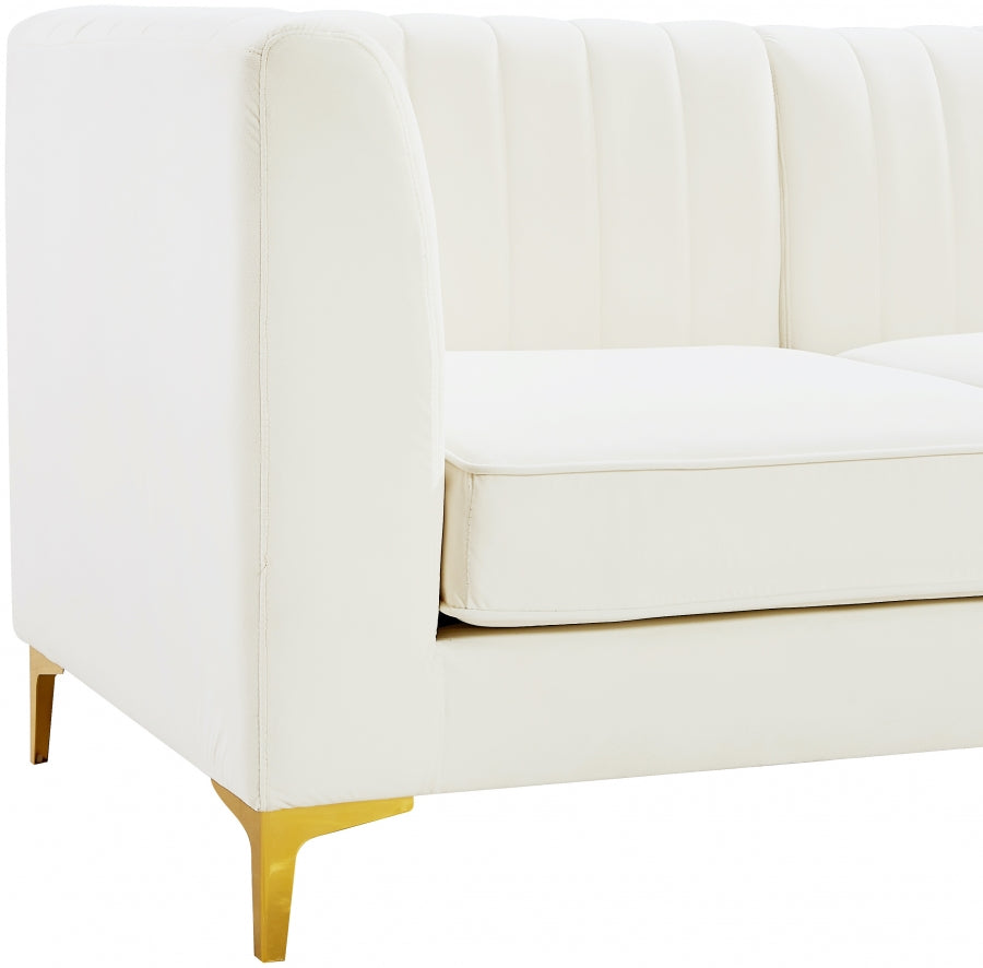 Sectionnel modulaire en velours Alina