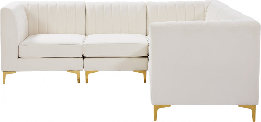 Sectionnel modulaire en velours Alina