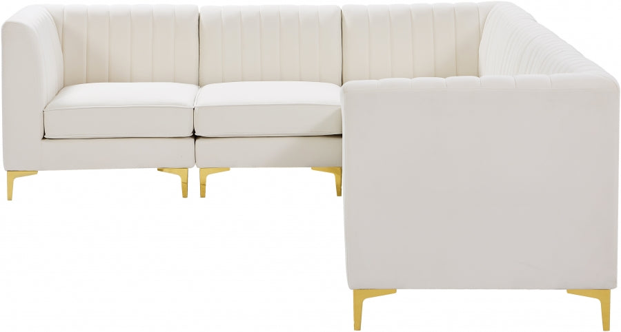 Sectionnel modulaire en velours Alina