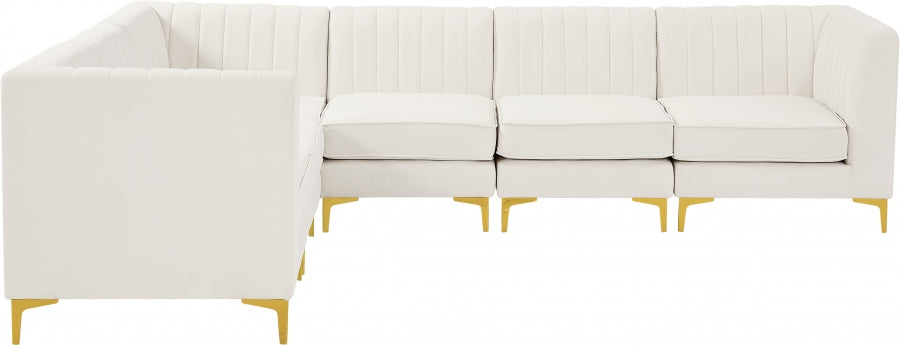 Sectionnel modulaire en velours Alina