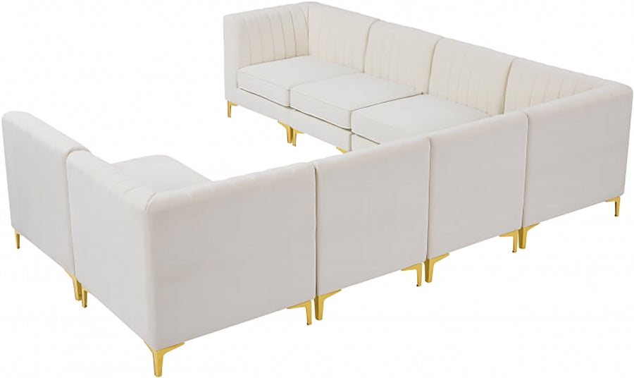 Sectionnel modulaire en velours Alina