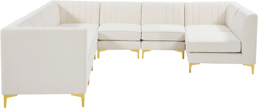 Sectionnel modulaire en velours Alina