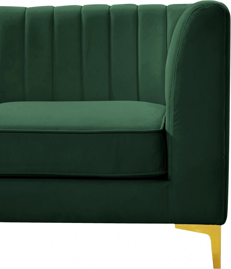 Chaise modulaire sans accoudoirs en velours Alina