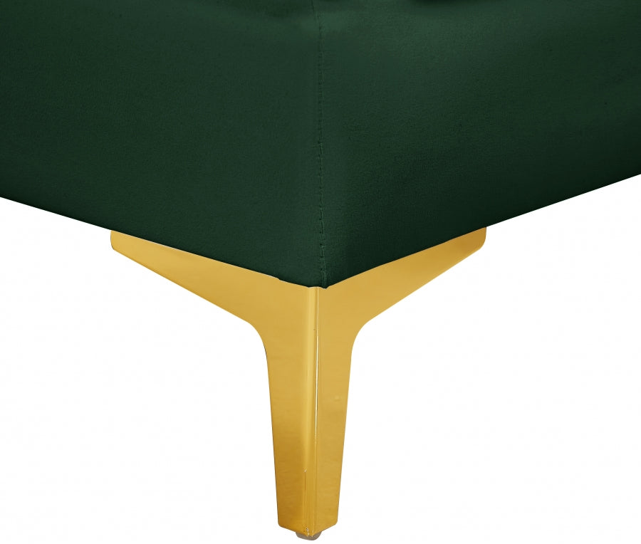 Chaise modulaire sans accoudoirs en velours Alina