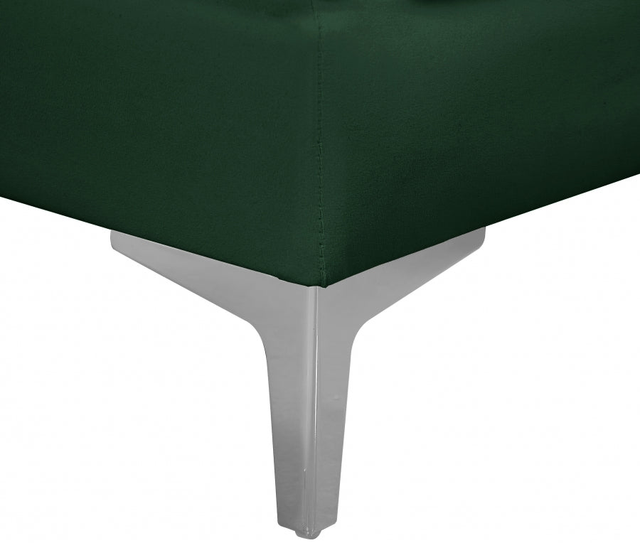 Chaise modulaire sans accoudoirs en velours Alina
