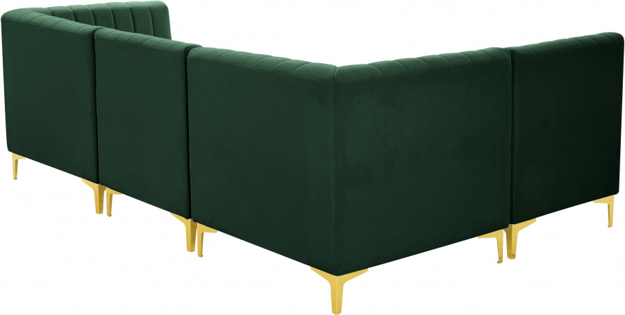 Sectionnel modulaire en velours Alina
