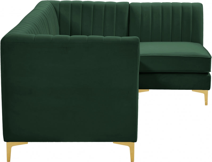 Sectionnel modulaire en velours Alina