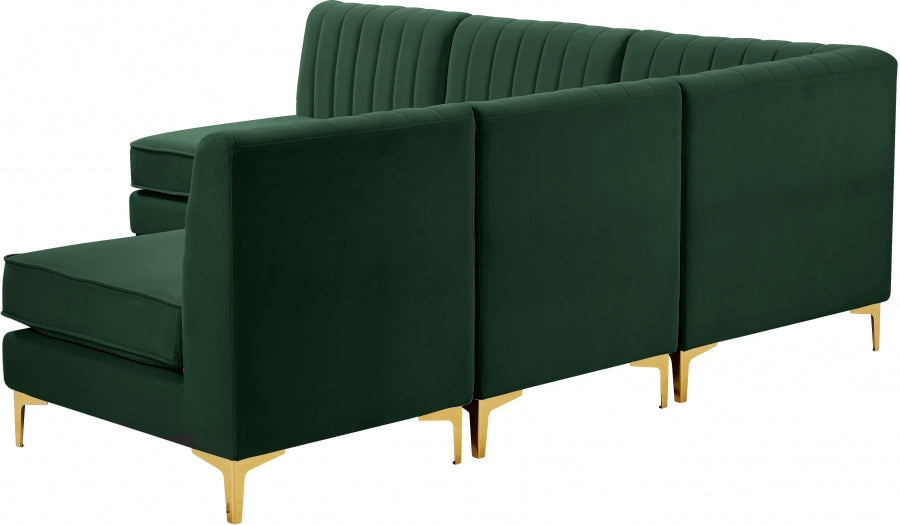 Sectionnel modulaire en velours Alina