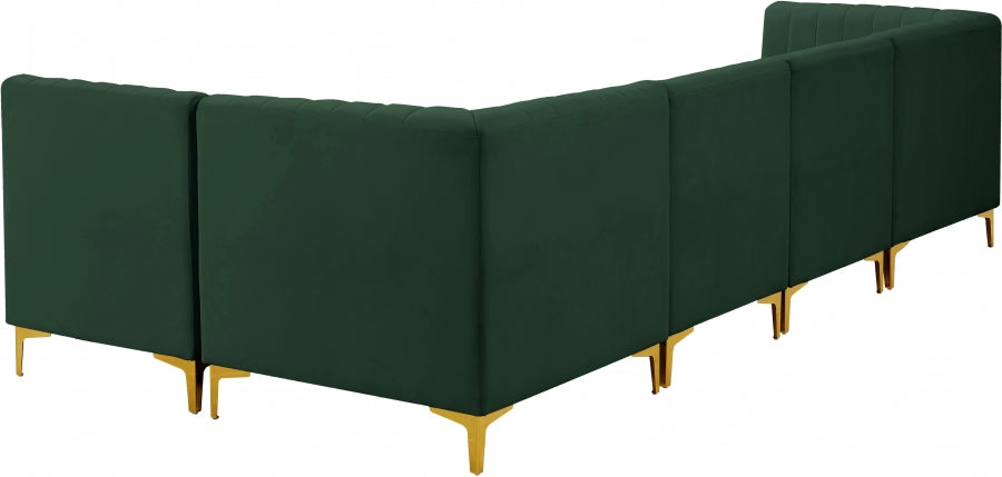 Sectionnel modulaire en velours Alina