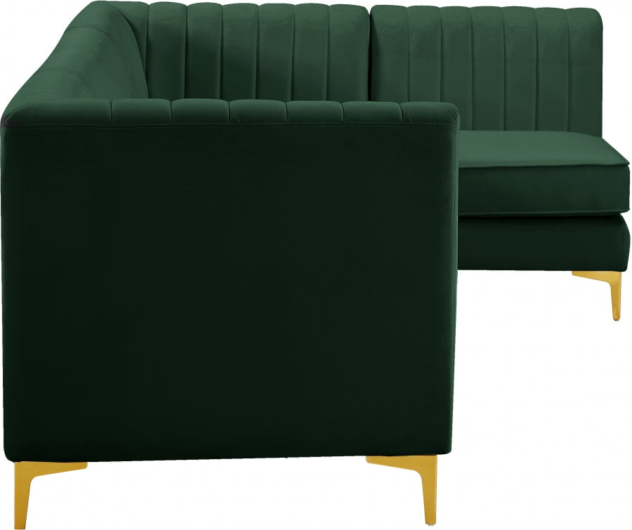 Sectionnel modulaire en velours Alina
