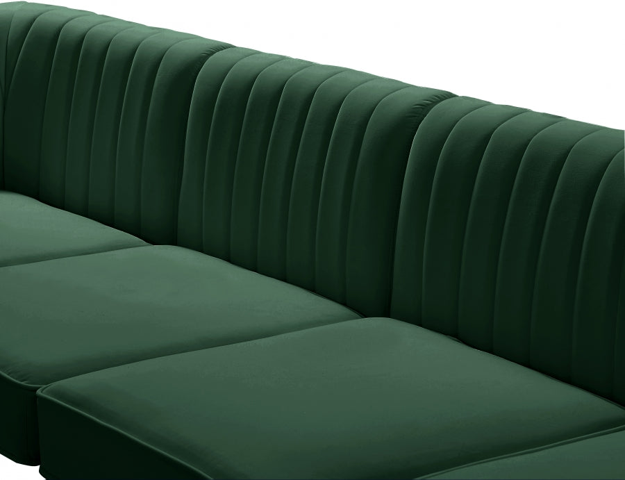Sectionnel modulaire en velours Alina