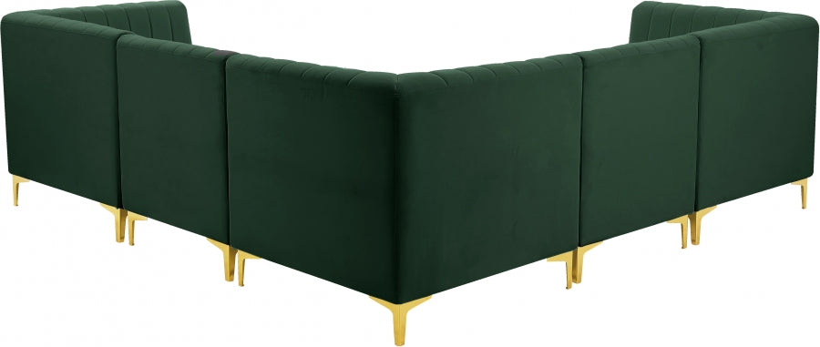 Sectionnel modulaire en velours Alina