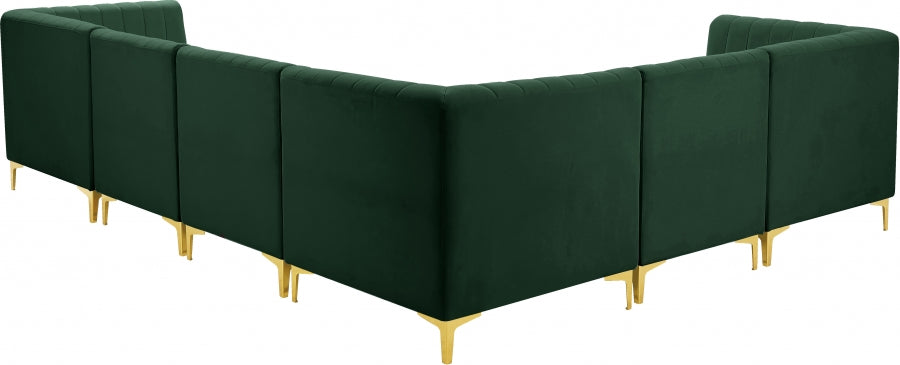 Sectionnel modulaire en velours Alina