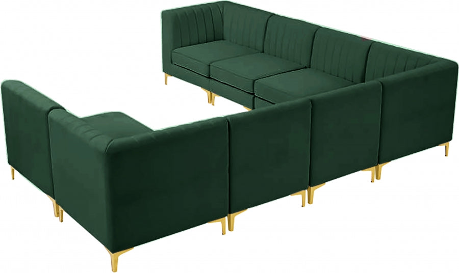 Sectionnel modulaire en velours Alina