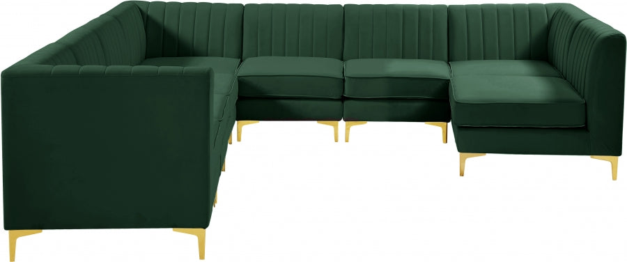 Sectionnel modulaire en velours Alina