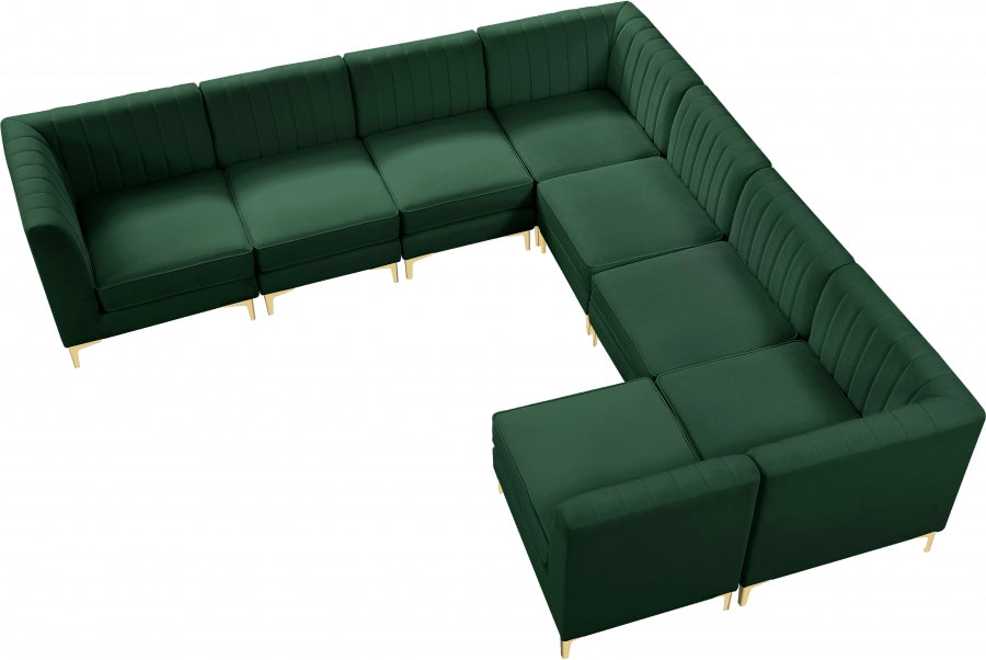 Sectionnel modulaire en velours Alina