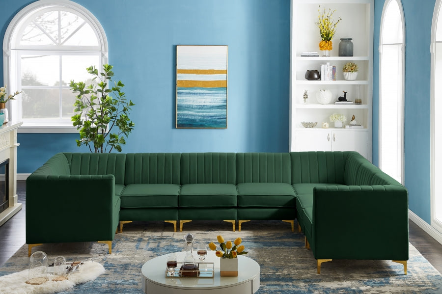 Sectionnel modulaire en velours Alina