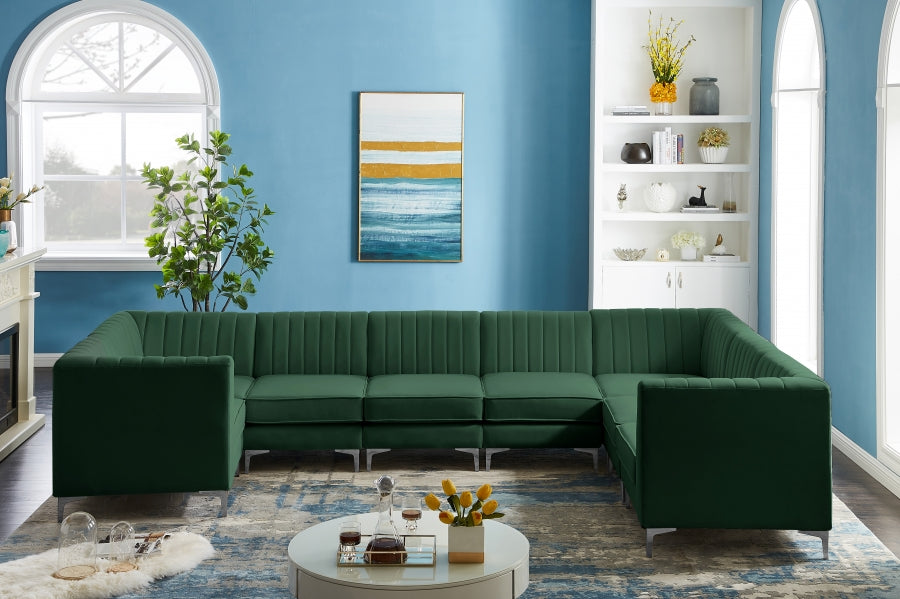 Sectionnel modulaire en velours Alina