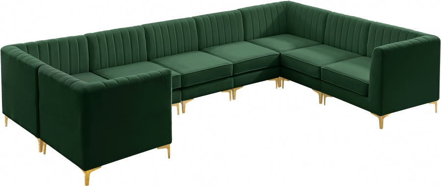 Sectionnel modulaire en velours Alina