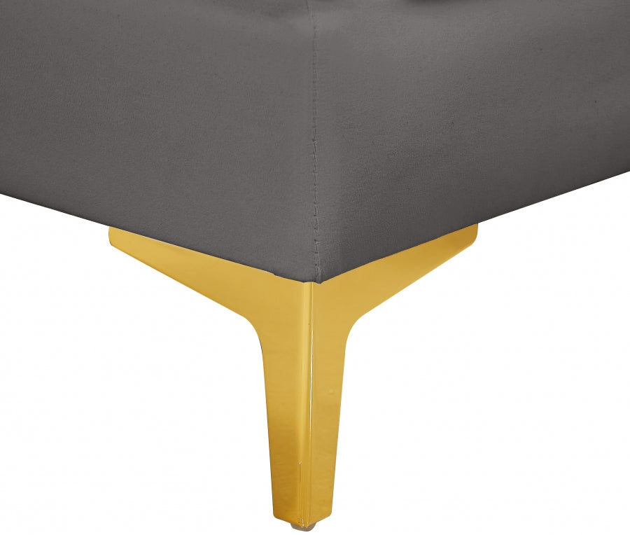 Chaise modulaire sans accoudoirs en velours Alina