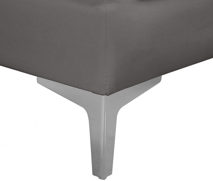 Chaise modulaire sans accoudoirs en velours Alina