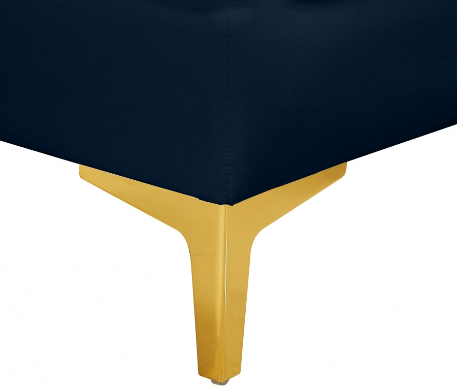 Chaise modulaire sans accoudoirs en velours Alina