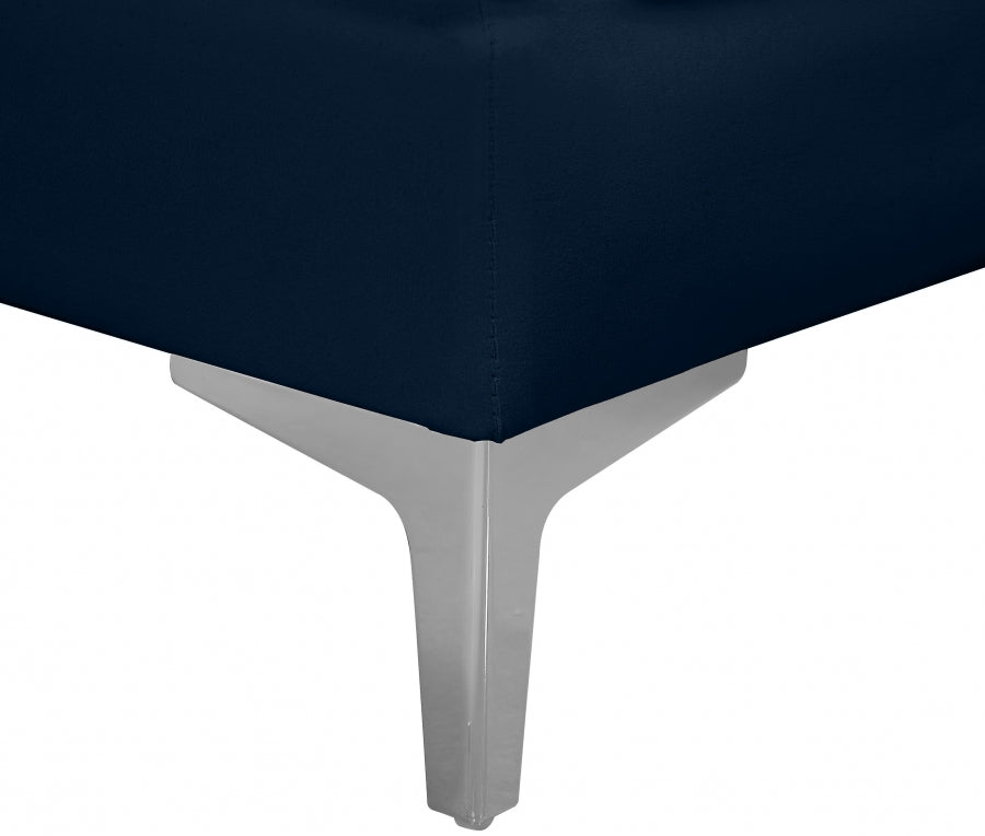Chaise modulaire sans accoudoirs en velours Alina